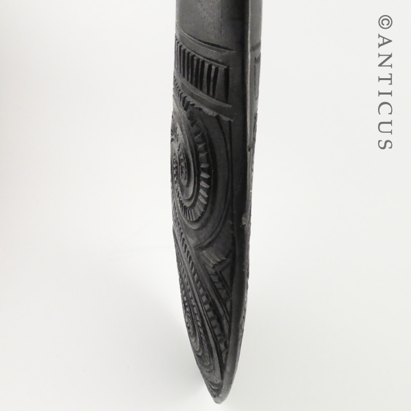 Large Carved Maori Patu