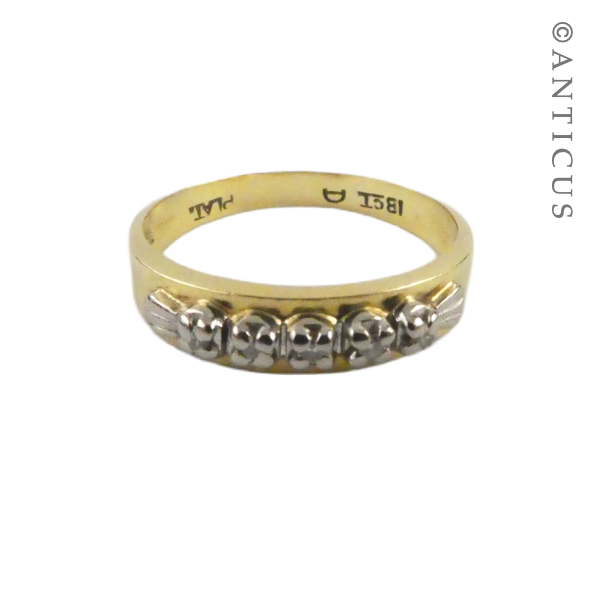 18ct Gold and Platinum Half Eternity Ring.