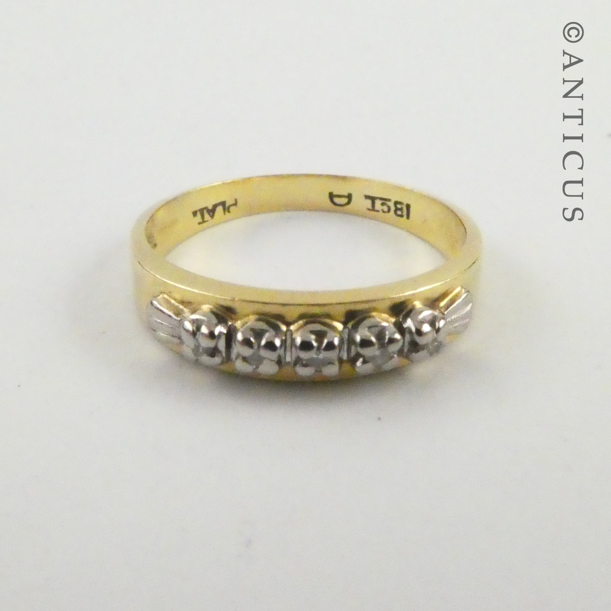 18ct Gold and Platinum Half Eternity Ring.