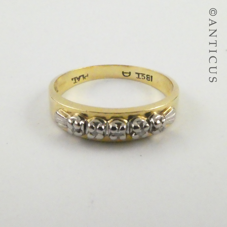 18ct Gold and Platinum Half Eternity Ring.