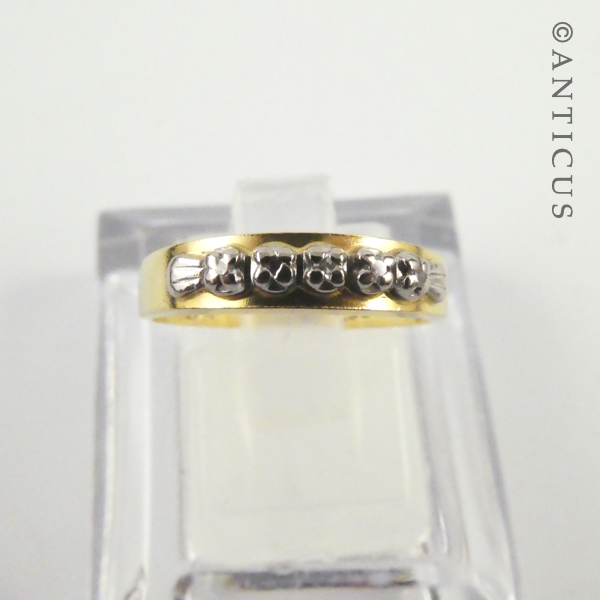 18ct Gold and Platinum Half Eternity Ring.