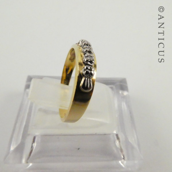 18ct Gold and Platinum Half Eternity Ring.