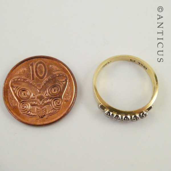 18ct Gold and Platinum Half Eternity Ring.