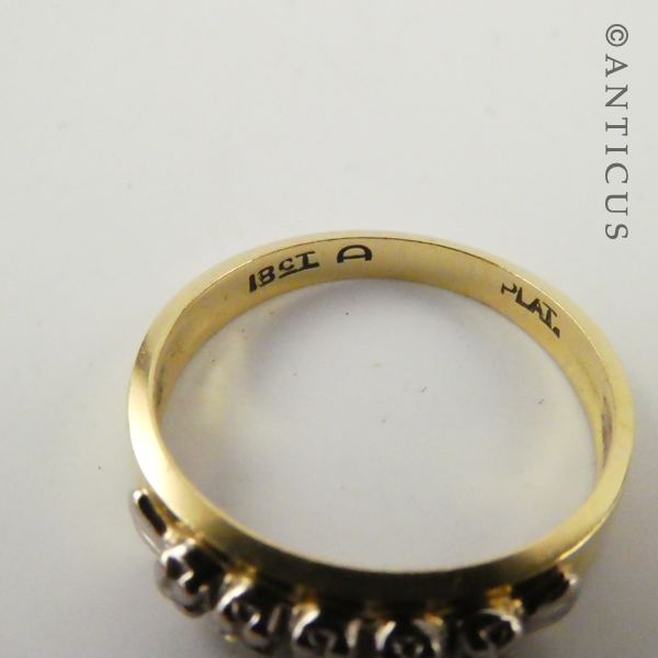 18ct Gold and Platinum Half Eternity Ring.