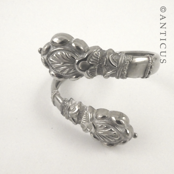 Silver Indian or Tibetan Wrap Bangle.