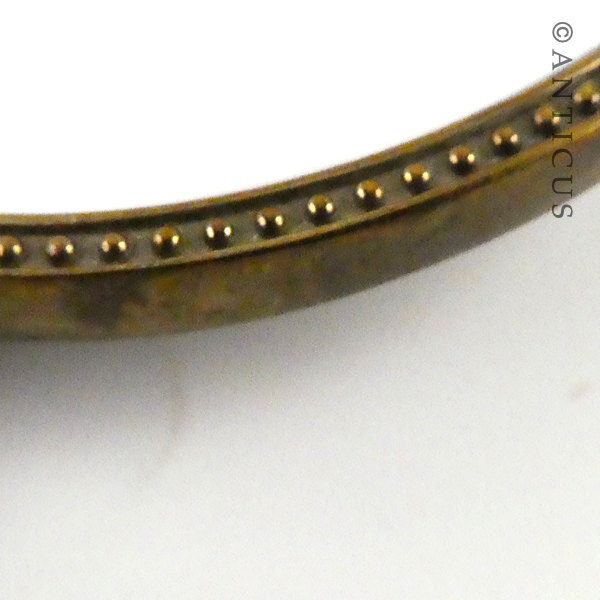 Enamel and Crystals-Backed Small Hand Mirror.