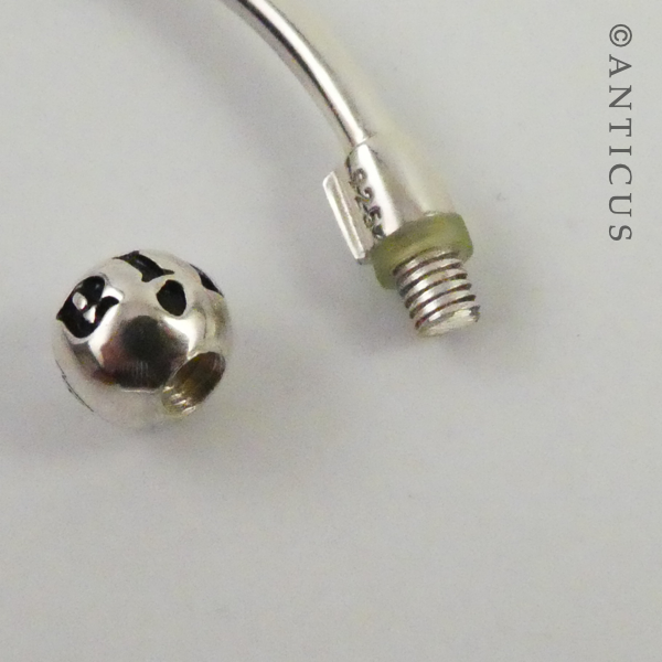 Cuff Charm Bracelet Base, Silver.