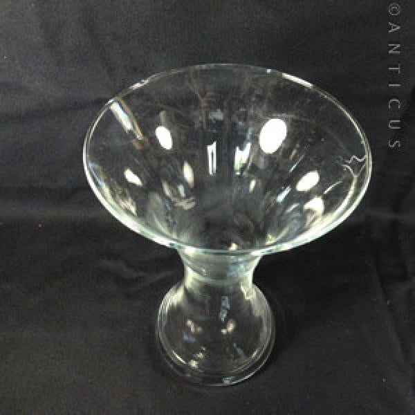Large 1920s Waisted Glass Vase.