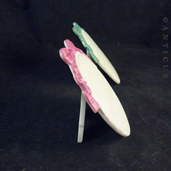 Pair Victorian Porcelain Menu Boards.