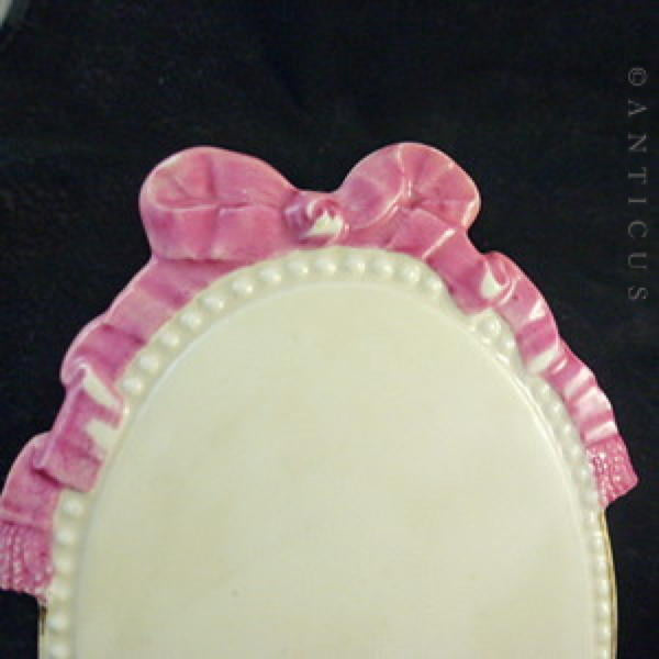 Pair Victorian Porcelain Menu Boards.