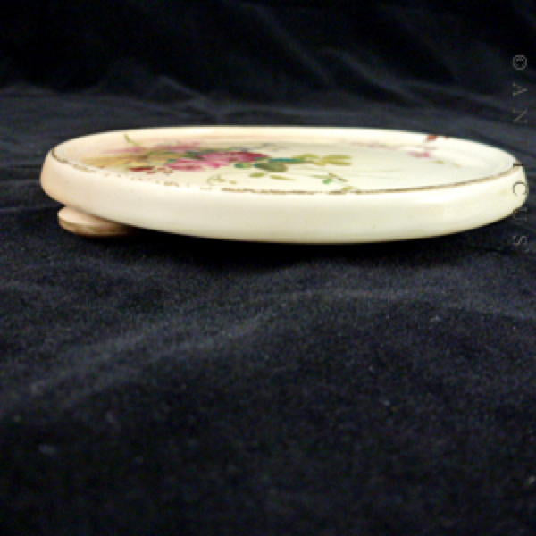 Royal Worcester Handpainted Teapot Stand, 1902.