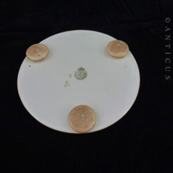 Royal Worcester Handpainted Teapot Stand, 1902.