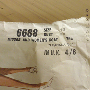 1960s McCall's Pattern for a Coat.