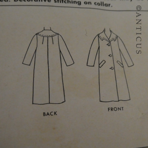 1960s McCall's Pattern for a Coat.