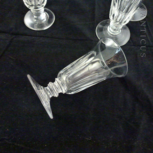 Mixed Set of Six 19th Century Cordial or Jelly Glasses.