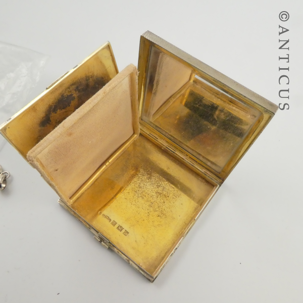Asprey Silver and Gold Vintage Powder Compact.