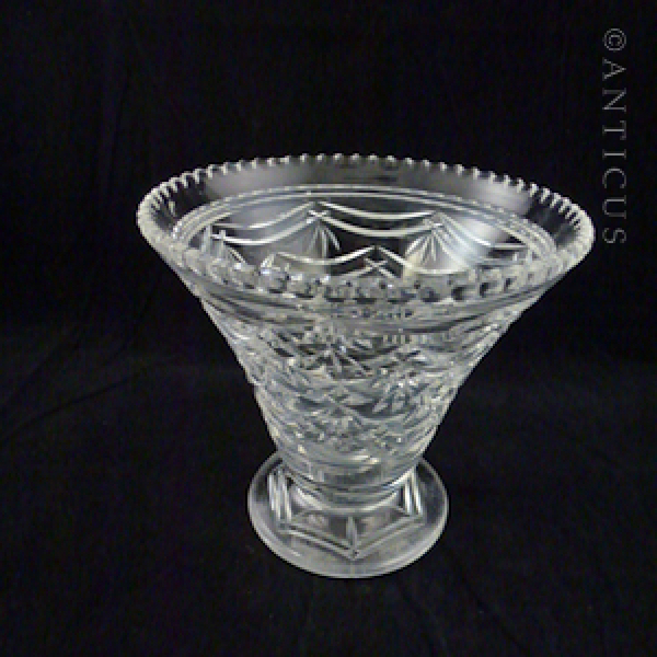 Good Quality Crystal Trumpet Vase, 1930s.