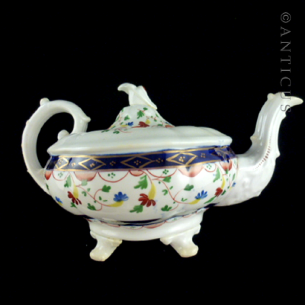 Cambrian Gaudy Welsh Tea Set, Early 1800s