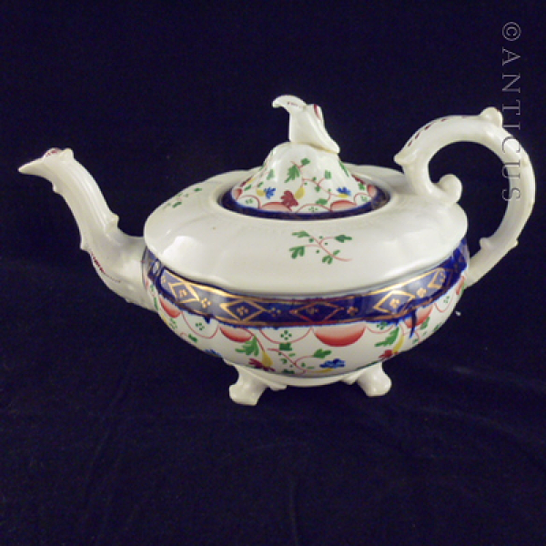 Cambrian Gaudy Welsh Tea Set, Early 1800s