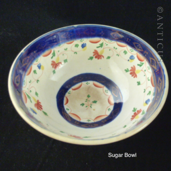 Cambrian Gaudy Welsh Tea Set, Early 1800s