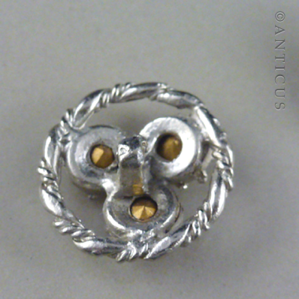 Set of Four Vintage Diamanté Buttons.