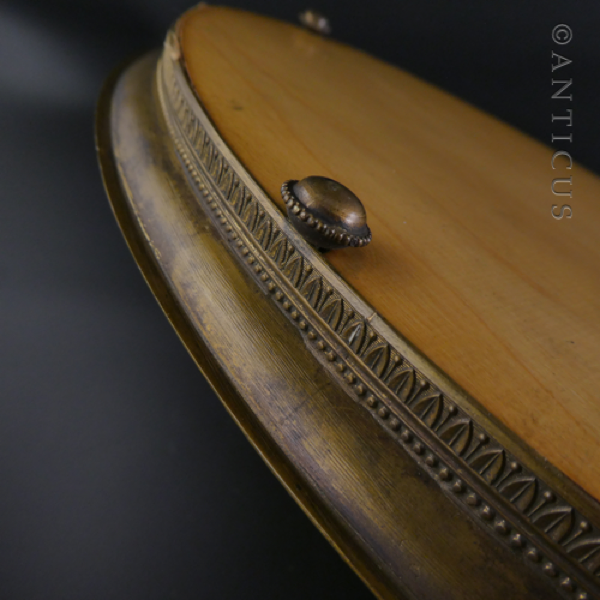 Vintage Ornate Metal Framed Tapestry Tray.