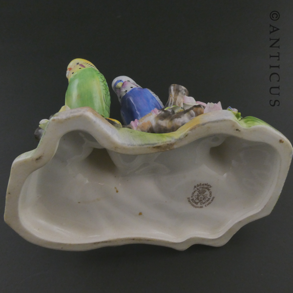 Adderley Budgies Figurine, Bone China.