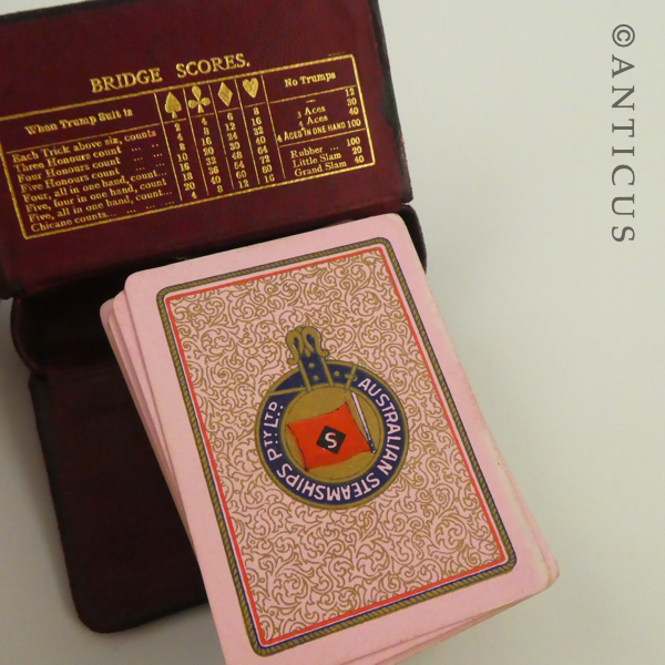 Bridge Cards in Leather Wallet, Shipping.