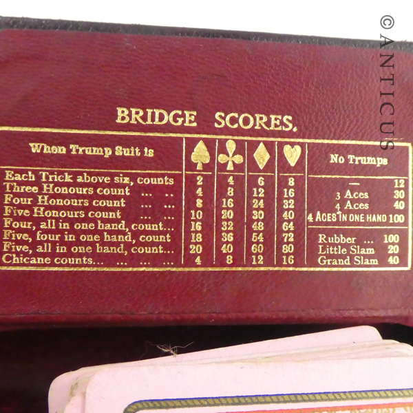 Bridge Cards in Leather Wallet, Shipping.