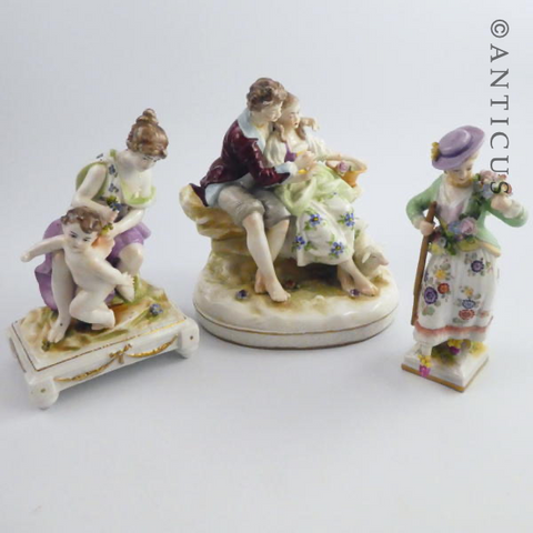 Three European Figurines, Damage.