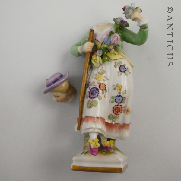 Three European Figurines, Damage.