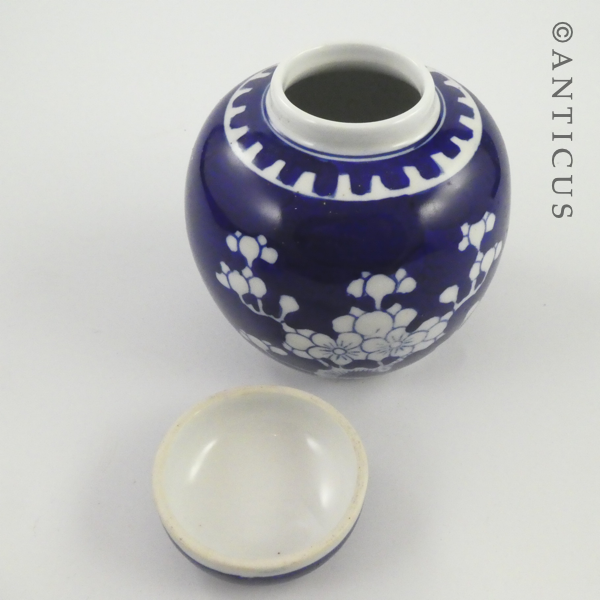 Blue and White Chinese Ginger Jar.