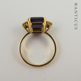 18ct Gold, Amethyst and Diamond Ring.