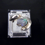 Silver Dolphin Ring, with Opal.