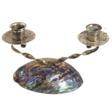 Iconic NZ Paua and Silver Plated Candelabra.