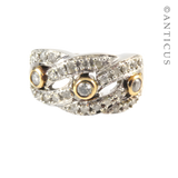 18ct Modern Diamond Dress Ring.