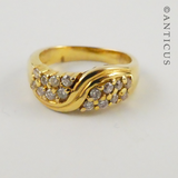 14K Gold and 16 Diamond Ring.