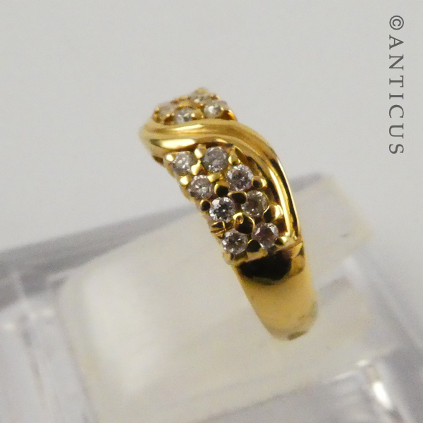 14K Gold and 16 Diamond Ring.