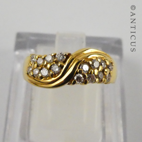14K Gold and 16 Diamond Ring.