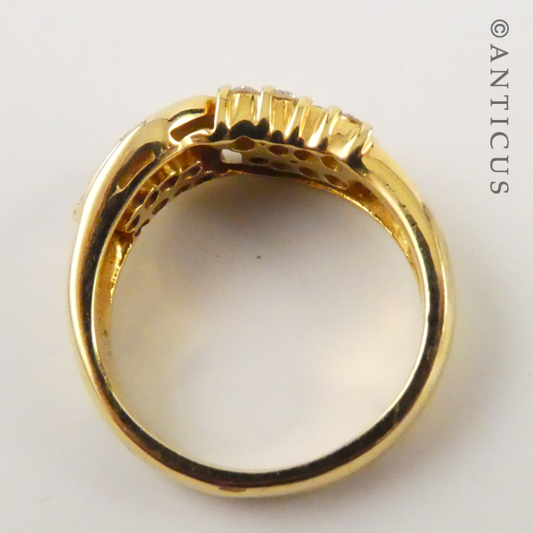 14K Gold and 16 Diamond Ring.