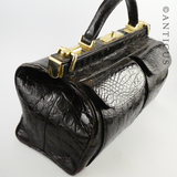 Crocodile Gladstone Style Handbag.