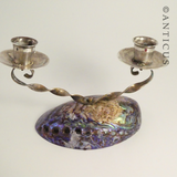 Iconic NZ Paua and Silver Plated Candelabra.