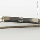Silver and Paua Tie Slide, Vintage, by Ata'ahua.