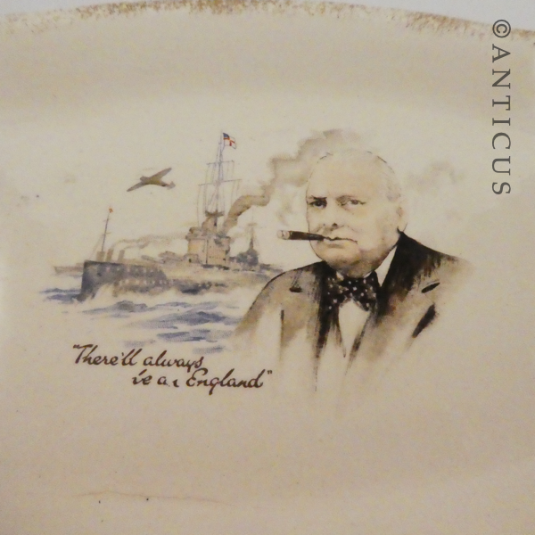 Small Sandwich Dish, Winston Churchill