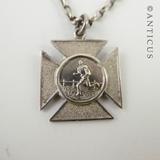 Silver Sports Medal on Chain, 1941.