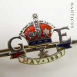 1937 Silver Coronation Brooch, George VI