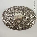 Large Antique Silver Dressing Table Box.