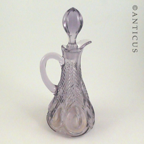 Mauve Glass Decanter with Stopper