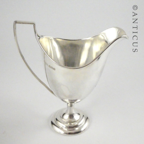 Antique Sterling Silver Helmet Cream Jug.