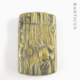 Antique Japanese Brass Vesta Case.